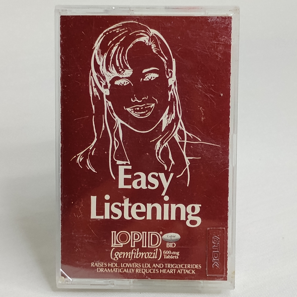 Easy Listening Lopid Gemfibrozil 1991 Promotional Music Cassette Tape Retro 90s